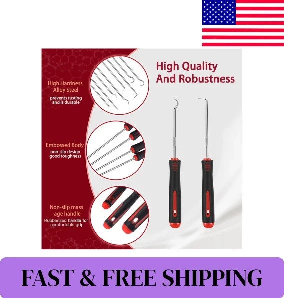 8 Pieces Pick Set, Pick Tool, Precision Automotive Hook Sleeve for Automotive Oi