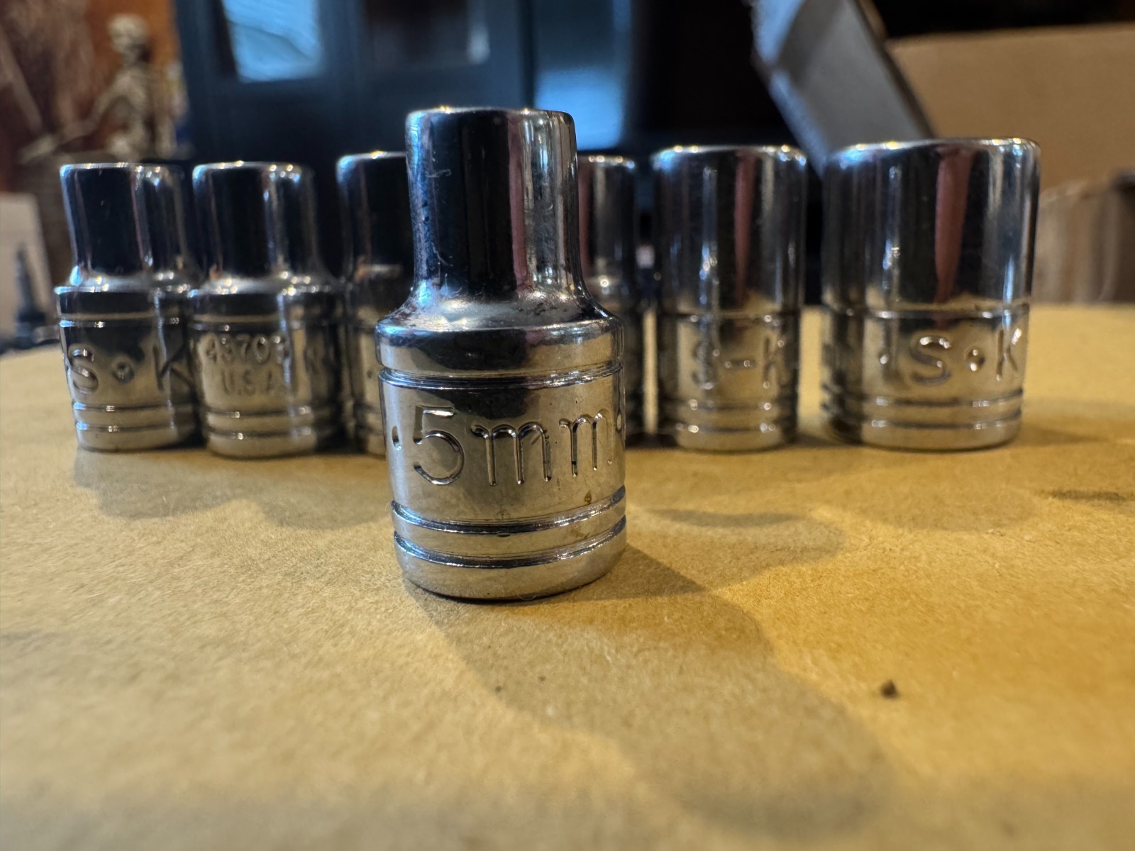 SK S•K tools 1/4 12 point sockets 5mm 5.5mm 7mm 8mm 11mm MADE IN THE USA