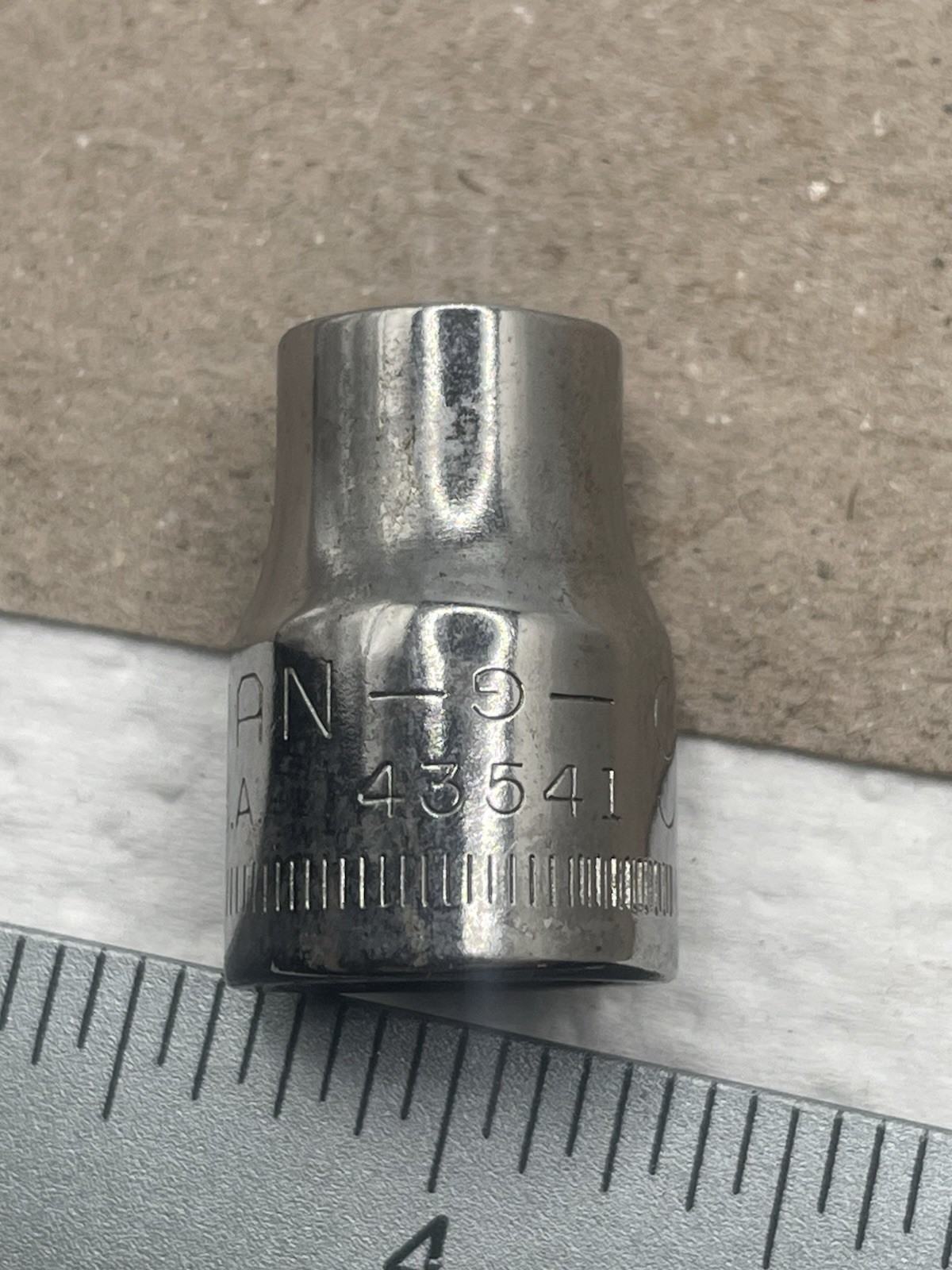Craftsman USA 9mm 6 Point 3/8″ Drive Shallow Socket 43541 Inverted G Series