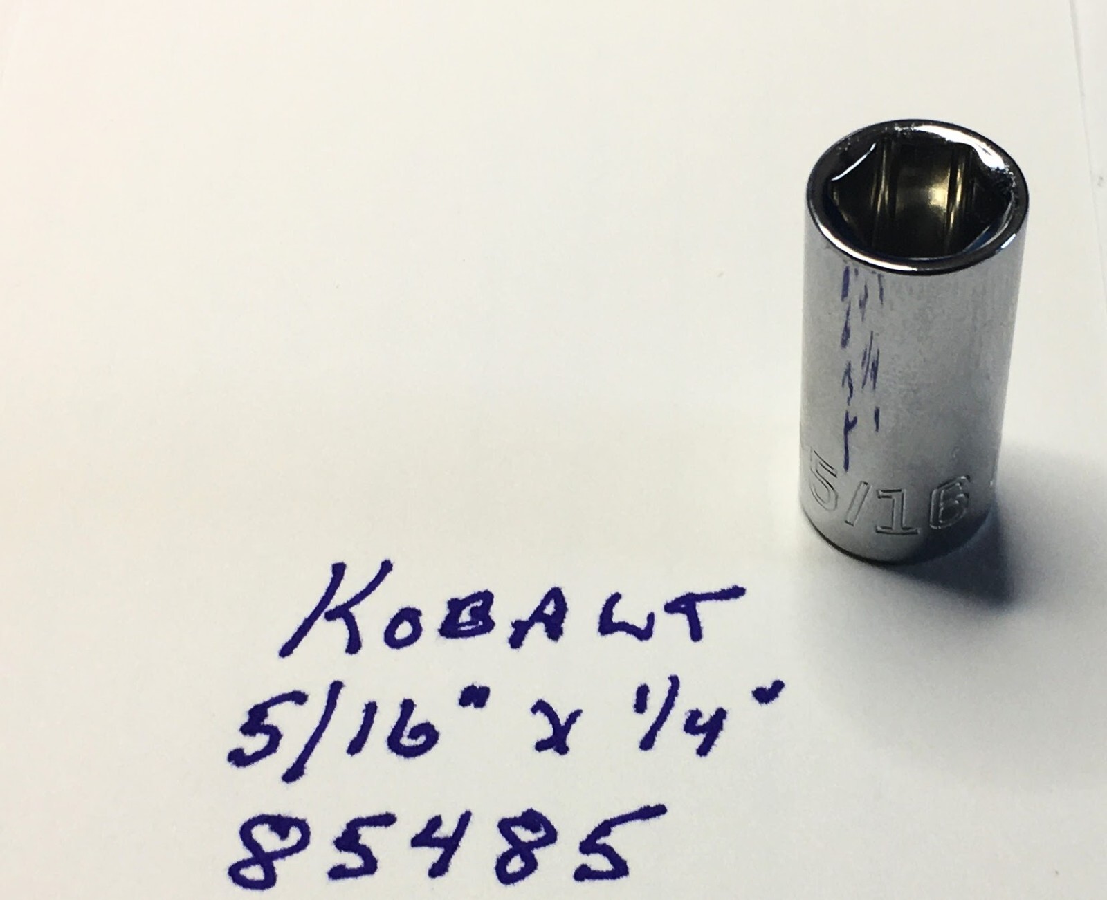Kobalt 5/16″ x 1/4″ Dr Metric Socket 85485- 6 Pt – Free USA Shipping