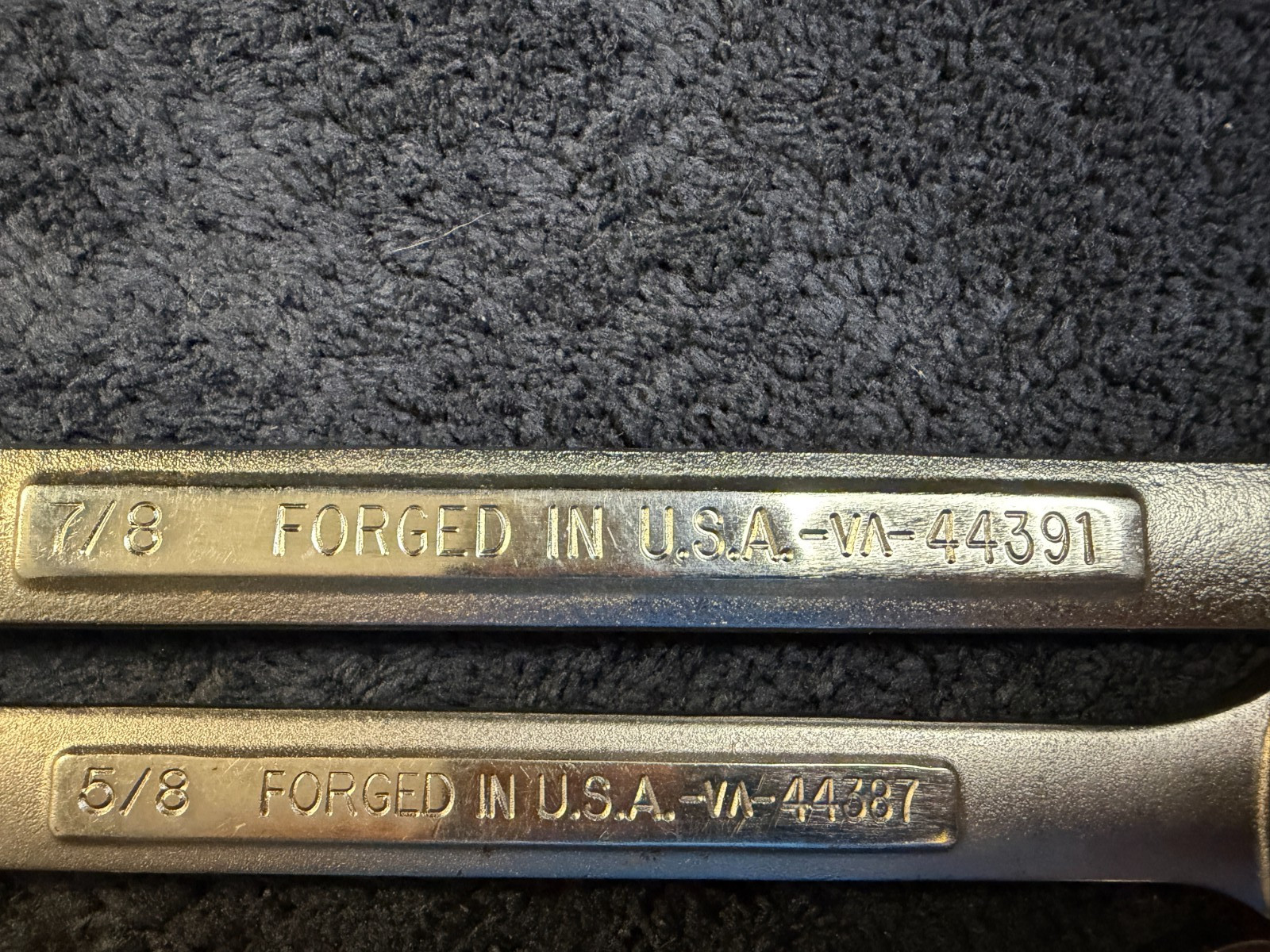 4 – Vintage Craftsman 6-Point VA SAE Combination Wrenches 7/8 5/8 9/16 7/16