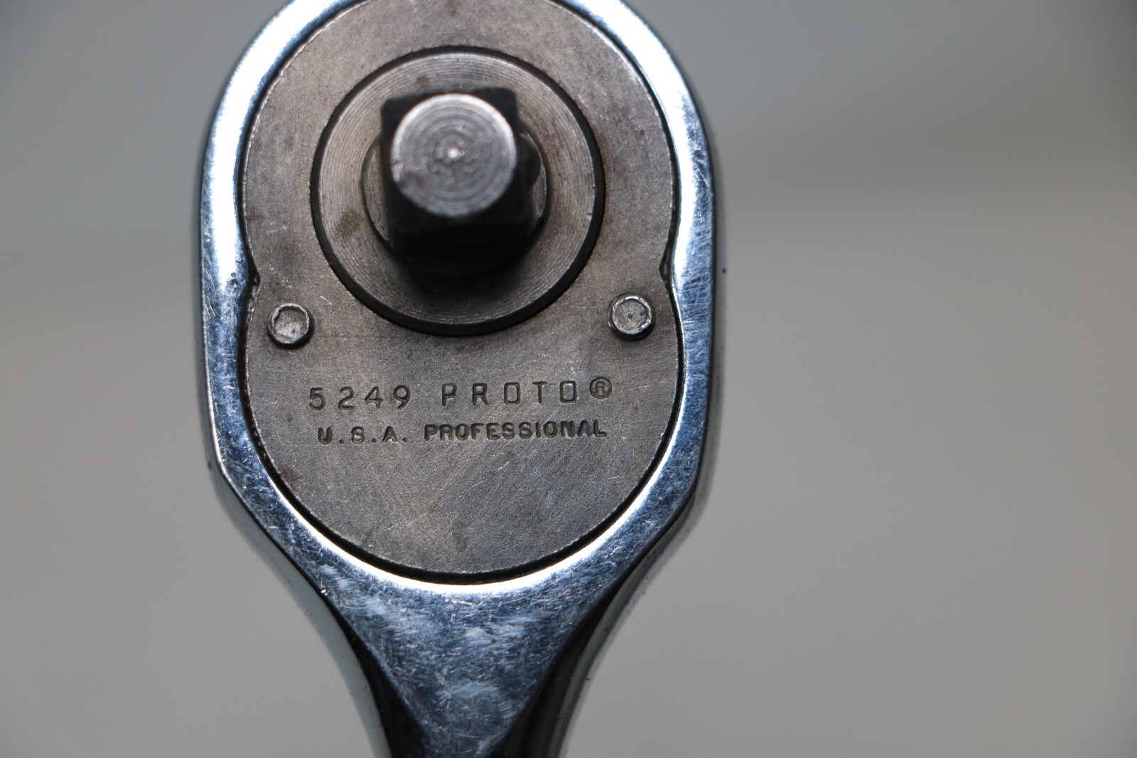 Proto Professional 5249 3/8″ Drive Ratchet Pear Shape Head Chrome Vintage USA