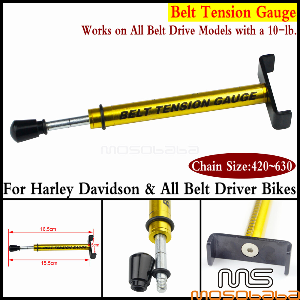 Motorcycle Secondary Drove Belt Adjustable Belt Tension Gauge Tool Fits Harley