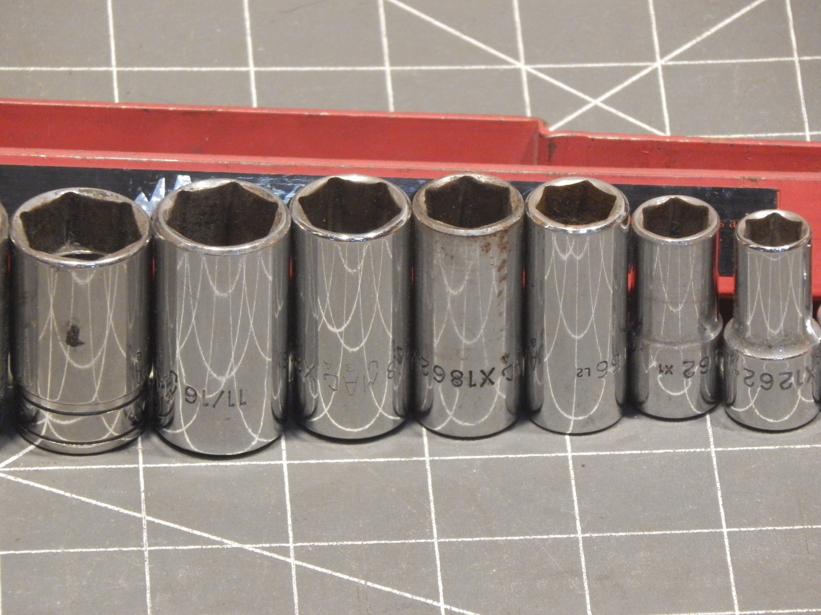 READ Mac 14Pc 3/8 Drive SAE Mid Semi Deep Intermediate Socket Set 1/4 1″ Dr