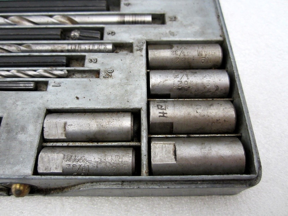 Vintage Ridgid LonGrip Screw Extractor Set No. 10 Aluminum Case USA