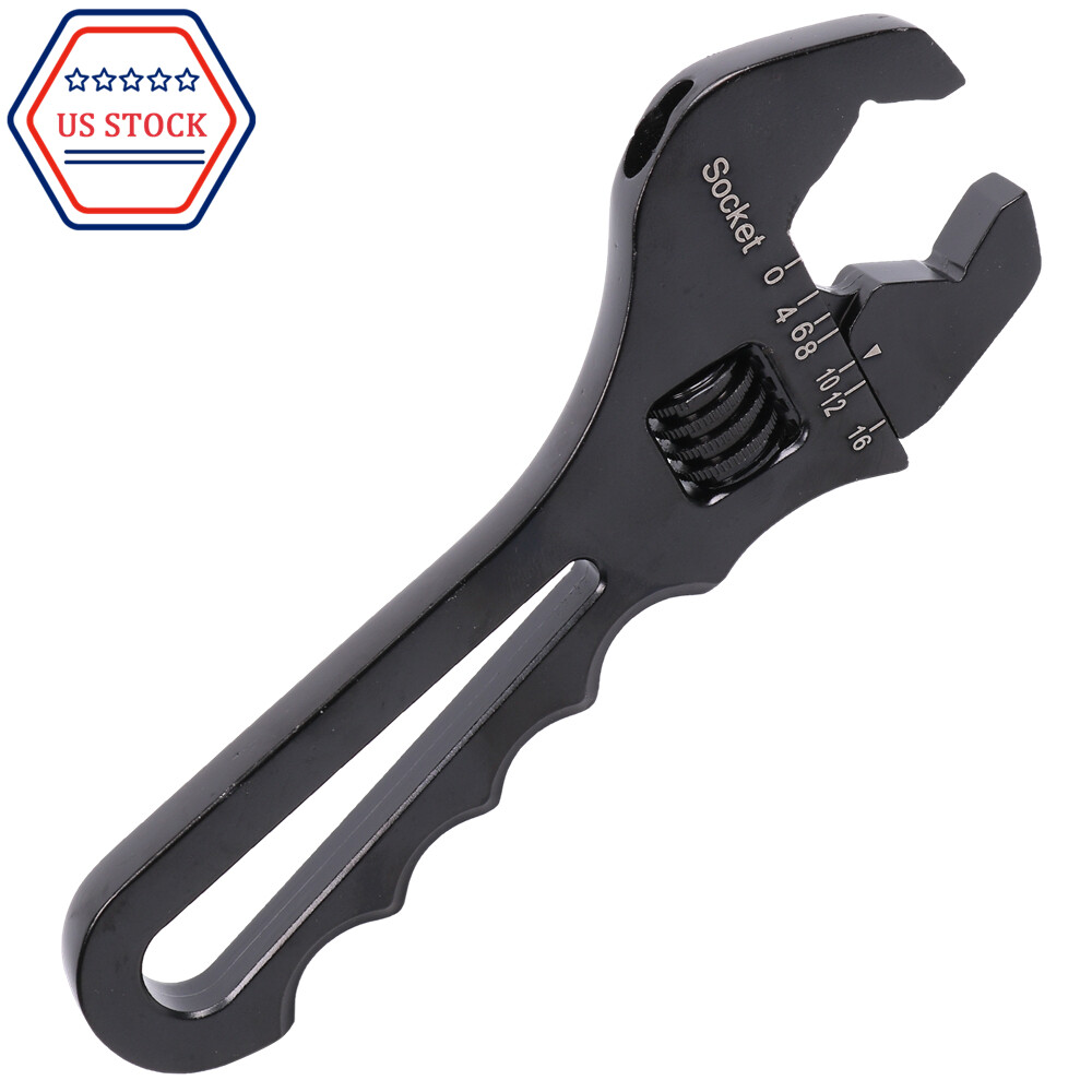 3AN-16AN Adjustable Wrench Black Aluminum Tool Spanner NEW For Hose End Fitting