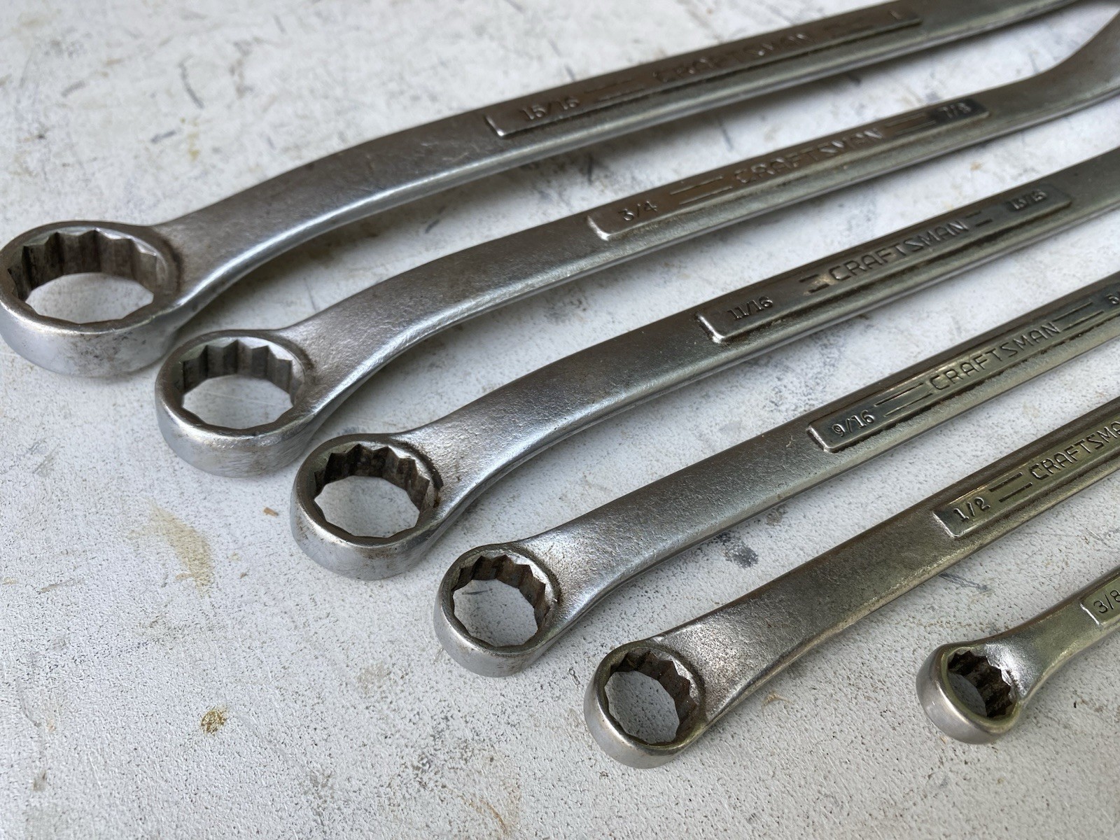 Craftsman Tools USA 6pc SAE Double Box Wrench Set 3/8” – 1”