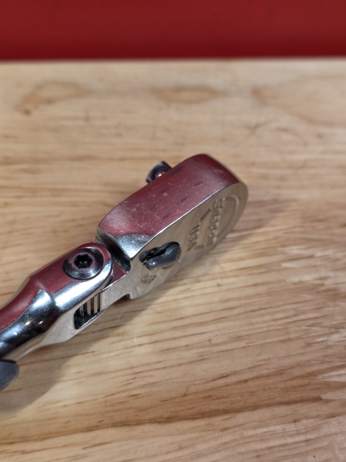 Snap-on THLX72 1/4″ Locking Flex Head Soft Grip Ratchet RED & Blue-Point Spinner