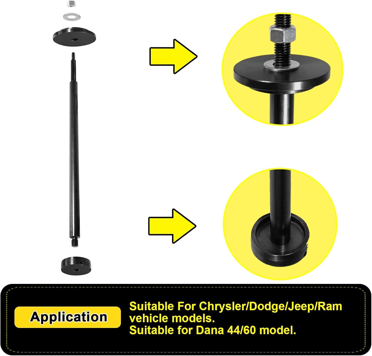 5041A 5041 Front Axle Seal Installer Tool For Dana 44/60 Chrysler Dodge Jeep Ram