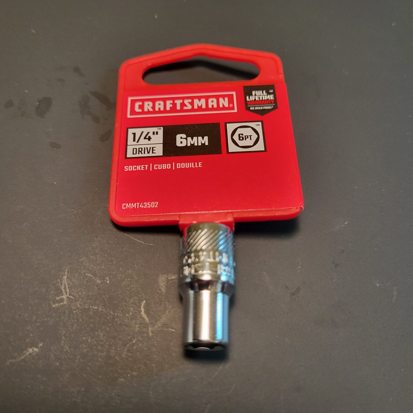 Craftsman new in package socket 6mm 6 point 1/4” drive cmmt43502