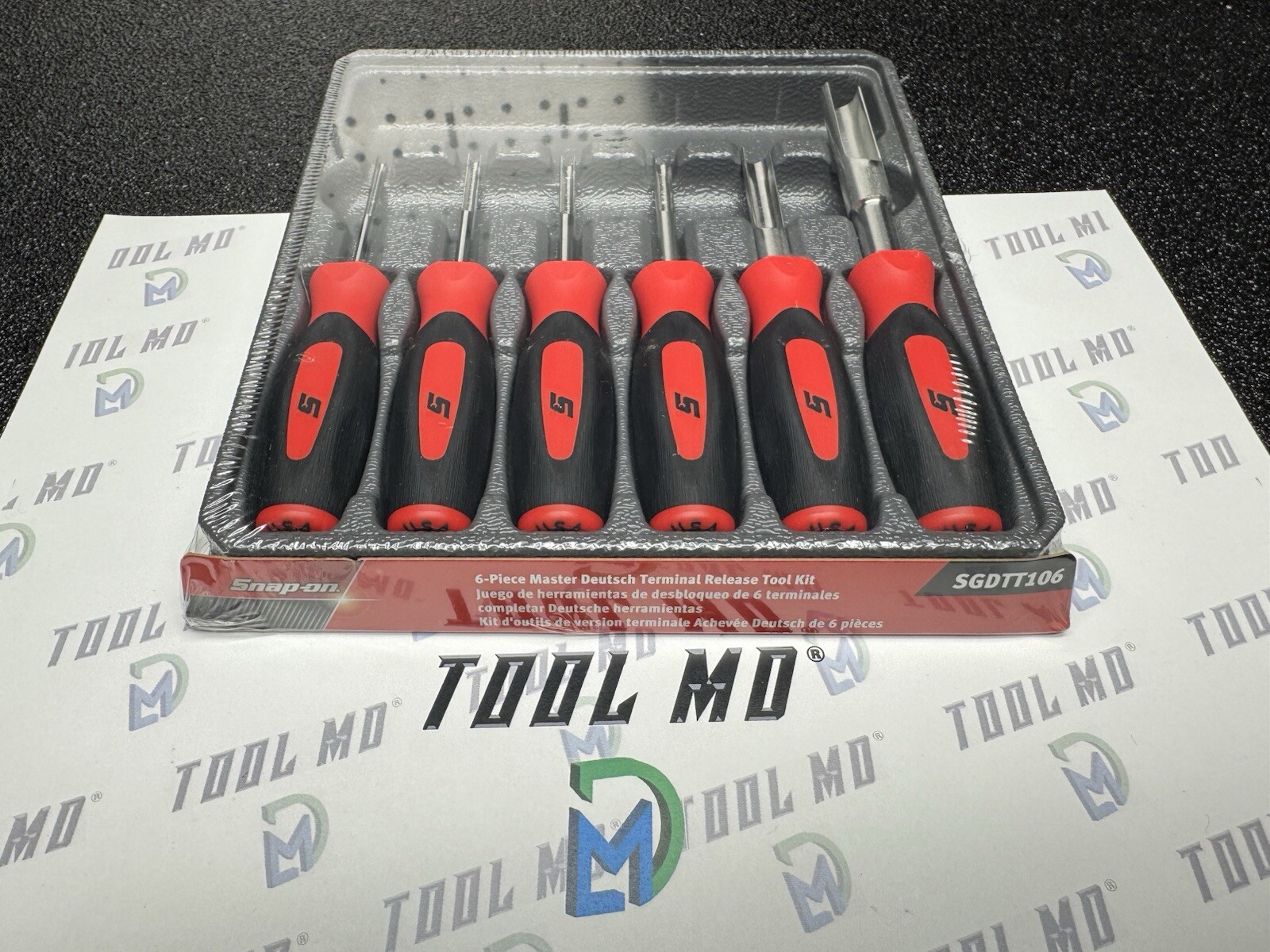 Snap-on Tools USA NEW 6-Piece RED Soft Grip Terminal Tool Kit SGDTT106