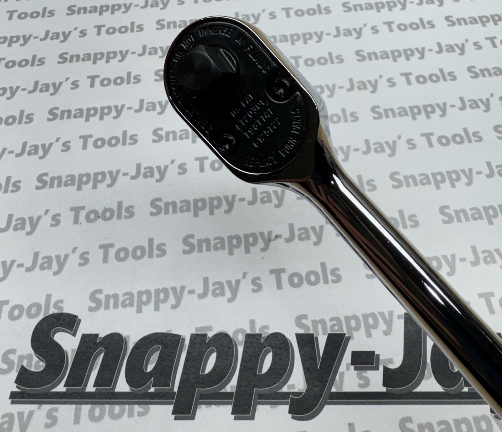 Snap-on Tools USA NEW 3/8″ Drive DARK TITANIUM Soft Grip LONG Ratchet FHL80DT