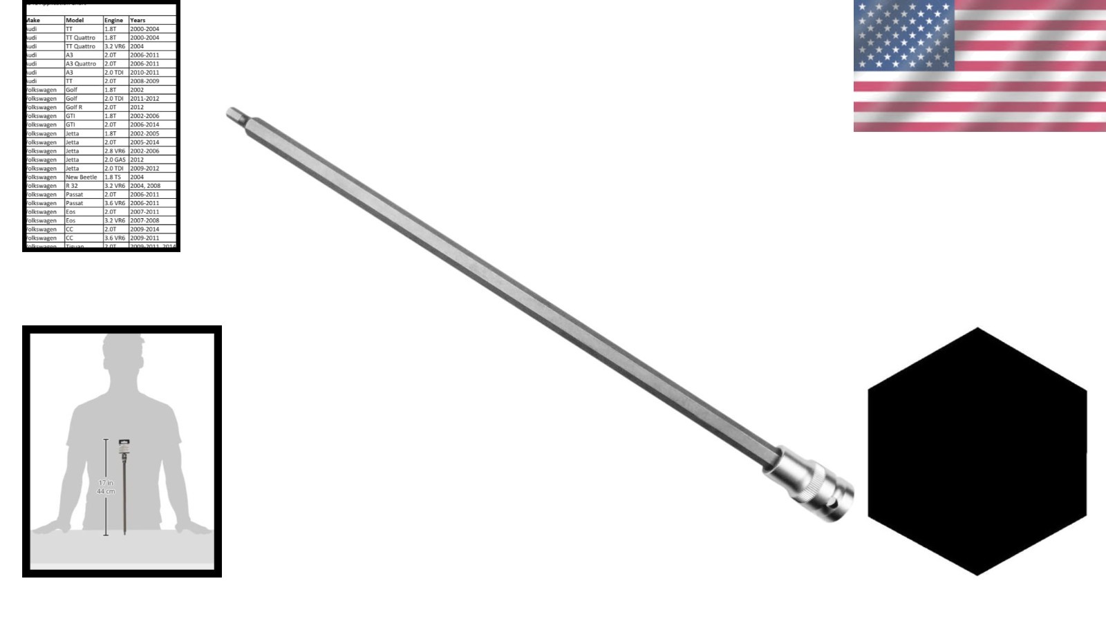 8541 14″ Hex Bit Socket – VW Compatible
