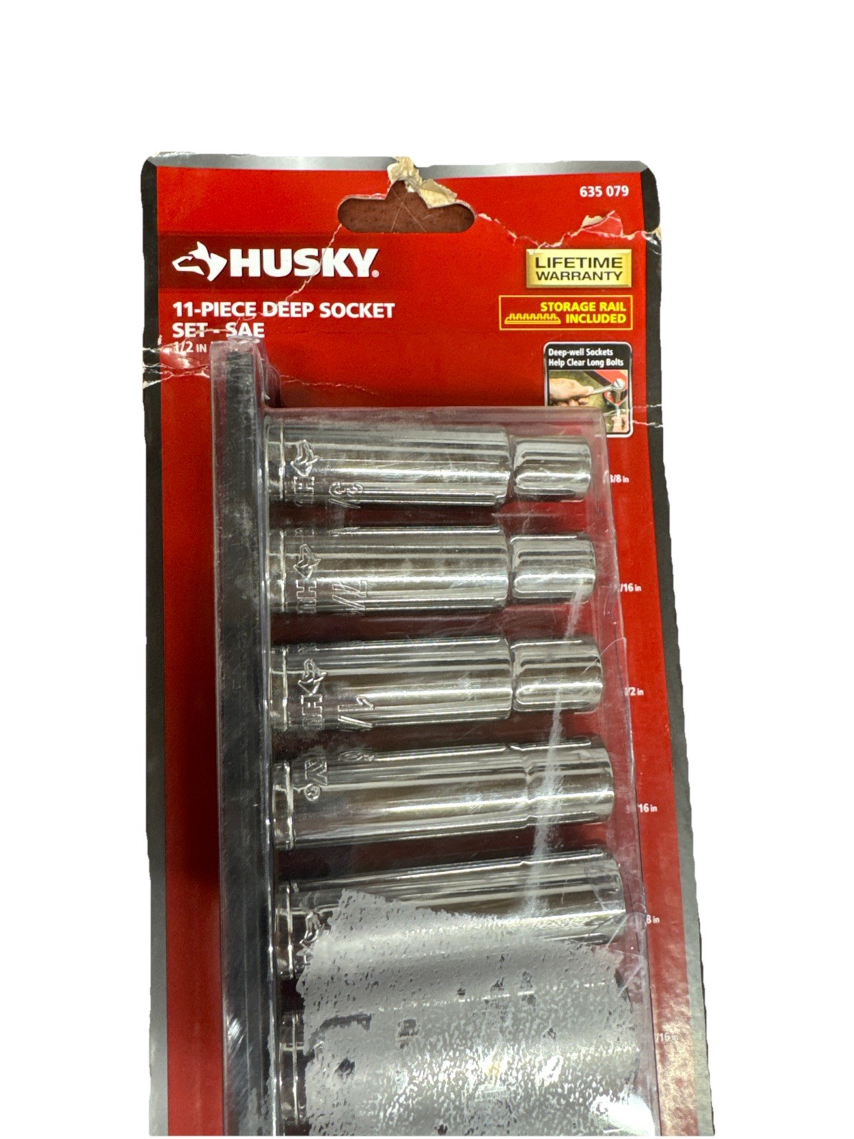 Husky 1/2 in. Drive Deep SAE Socket Set (11-Piece)