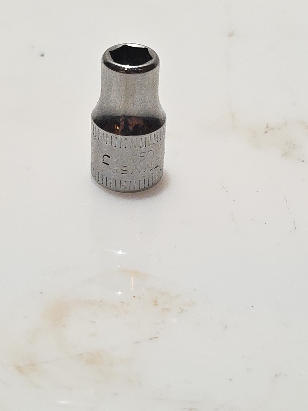 SNAP ON 6MM TMM6 1/4″ DRIVE METRIC 6 PT SHALLOW CHROME SOCKET 6 MM TMM VERY NICE