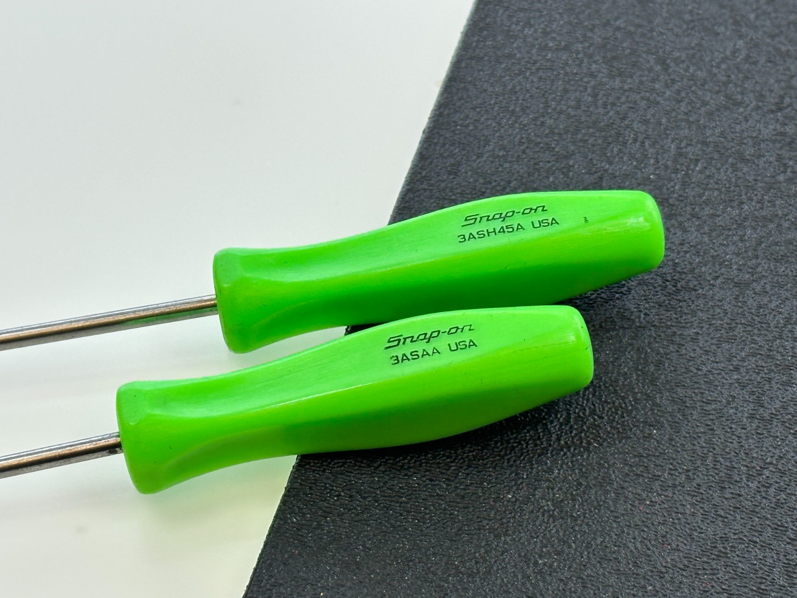 Snap-On Tools USA 2pc GREEN Hard Handle Pick Set Lot, 3ASH45A & 3ASAA
