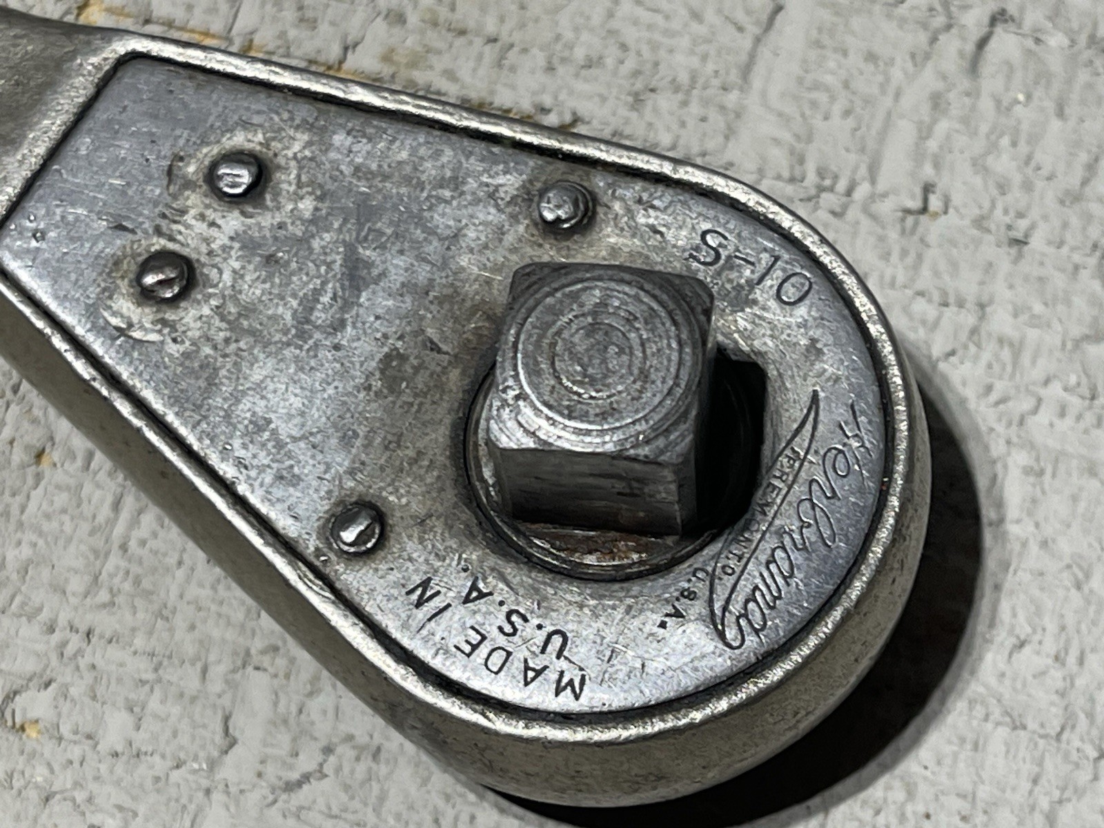 Vtg Herbrand S-10 1/2″ Drive Rachet Slide Shift Selector Van-Chrome 1940’s USA
