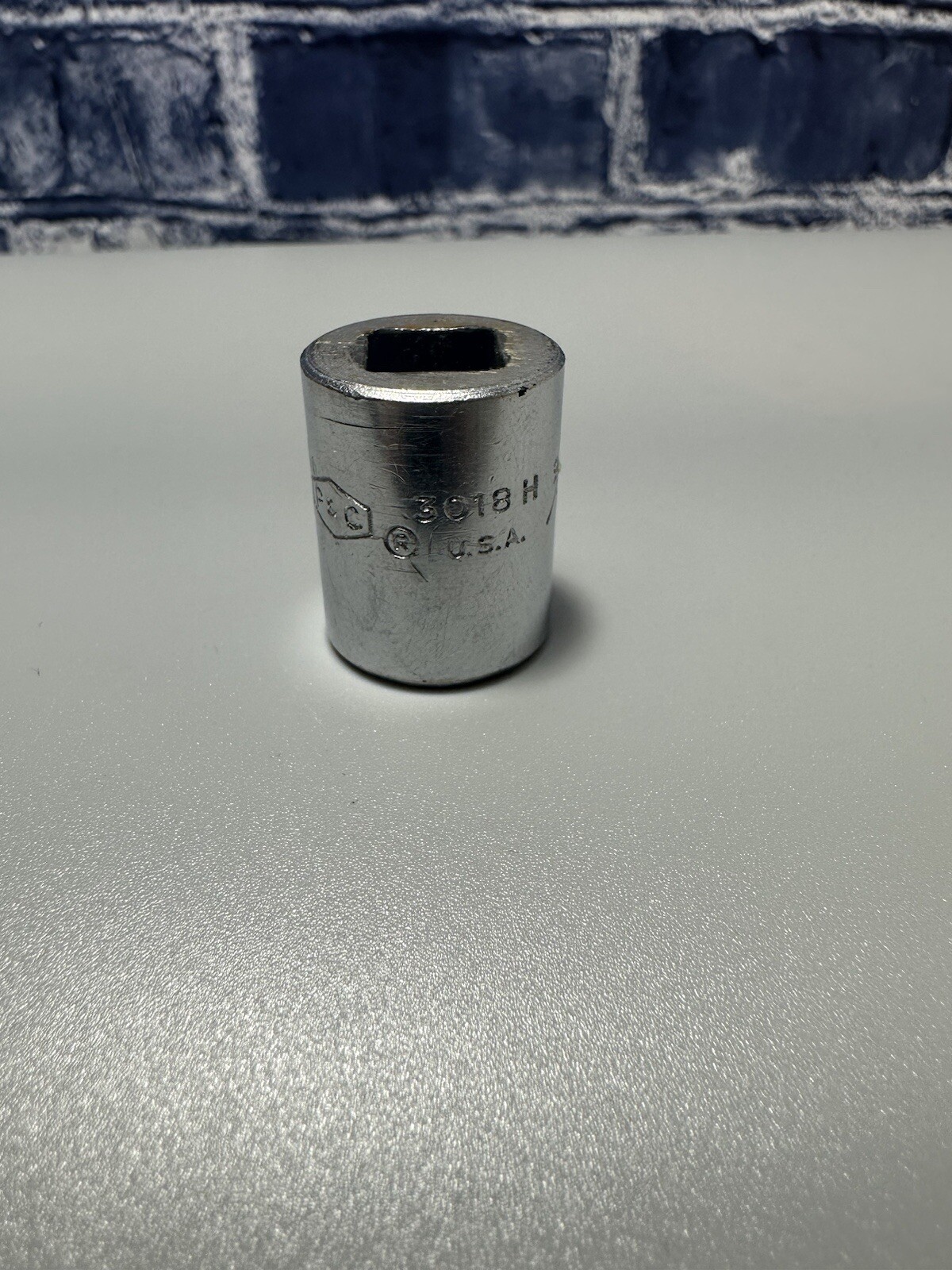 P&C 3018H SAE 9/16′ Chrome Socket 3/8dr 6pt USA Shallow
