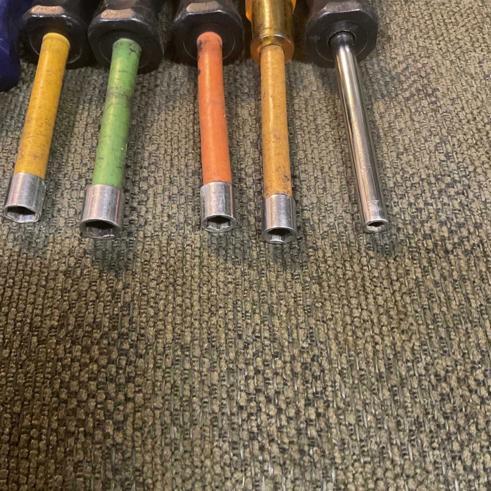 Snap On 6 SAE Nut Driver Nut Drivers 3/8” 9/32” 5/16” 3/16” 9/32” 11/32”
