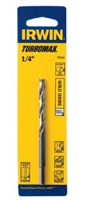 Irwin Hanson 73316 1/4″ Turbomax® High Speed Steel Straight Shank Jobber Length