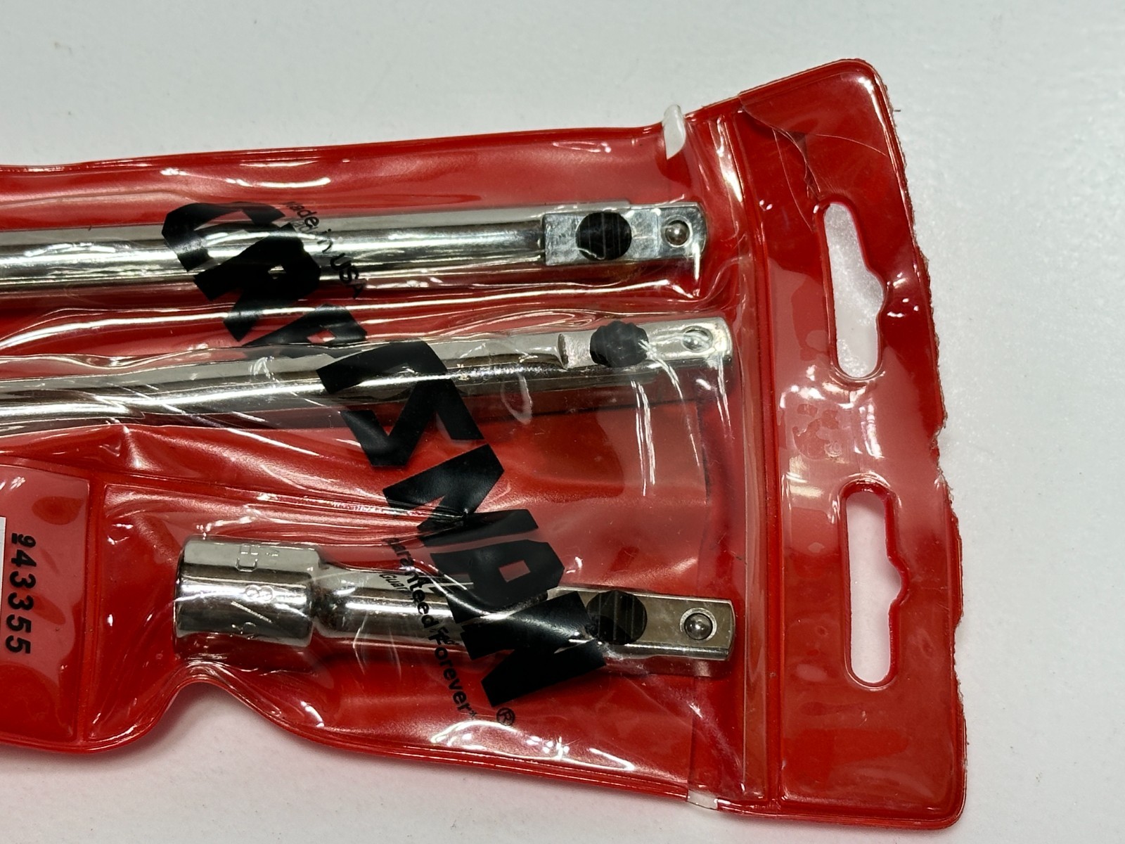 Craftsman USA NOS 43355 3pc 3/6/10” 3/8″ Dr. Quick Release Extension Bar Set