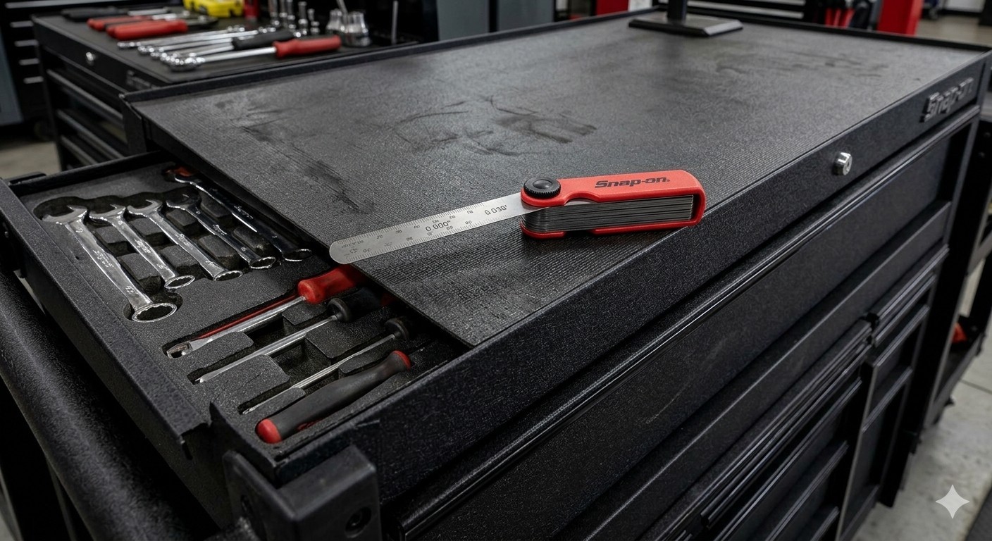 Snap on 25 step ground flat Blades Feeler Gauge Combination SAE/Met RED FBSG325