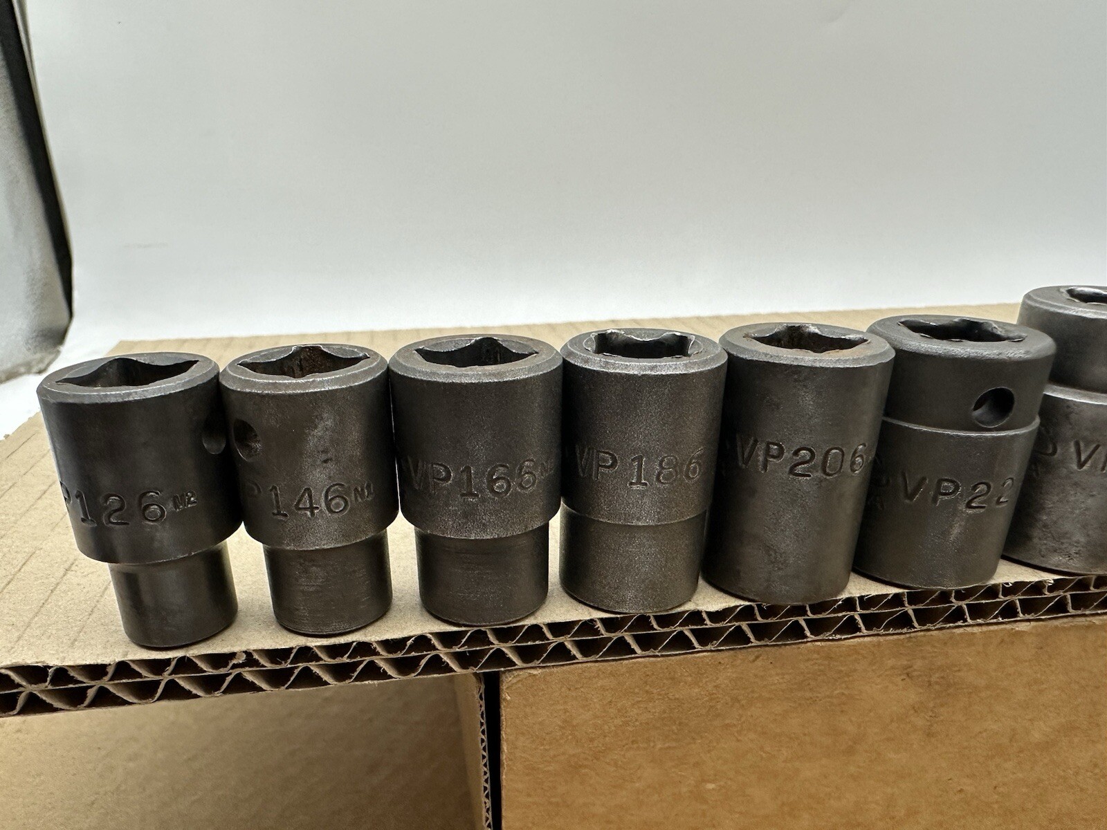 10 Pc MAC TOOLS VP 1/2″ DRIVE 6 PT SHALLOW IMPACT SOCKET Set 3/8″- 1-1/4″