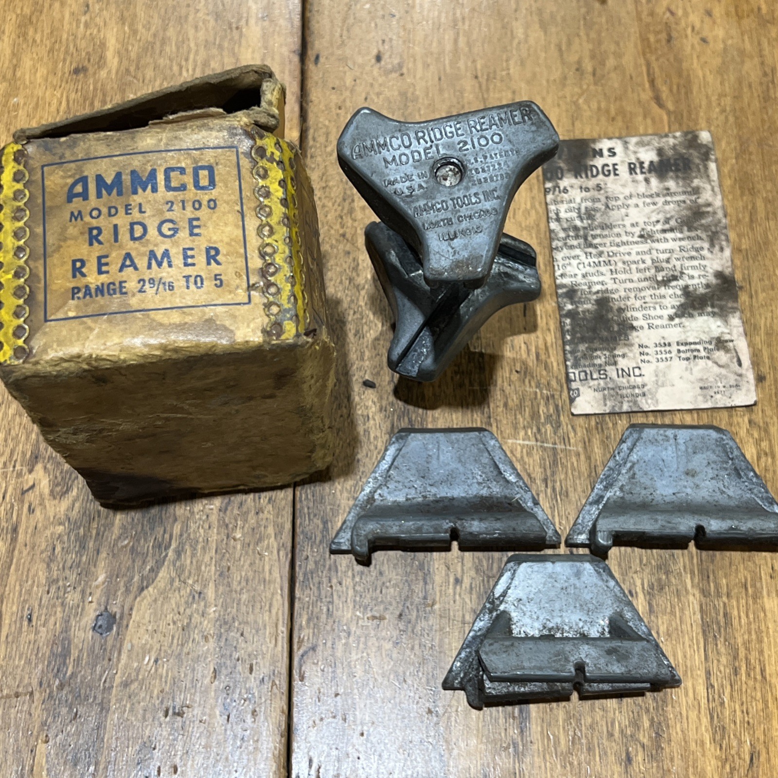 Ammco Model 2100 Ridge Reamer 2 9/16 to 5 inch w/ Box & Papers