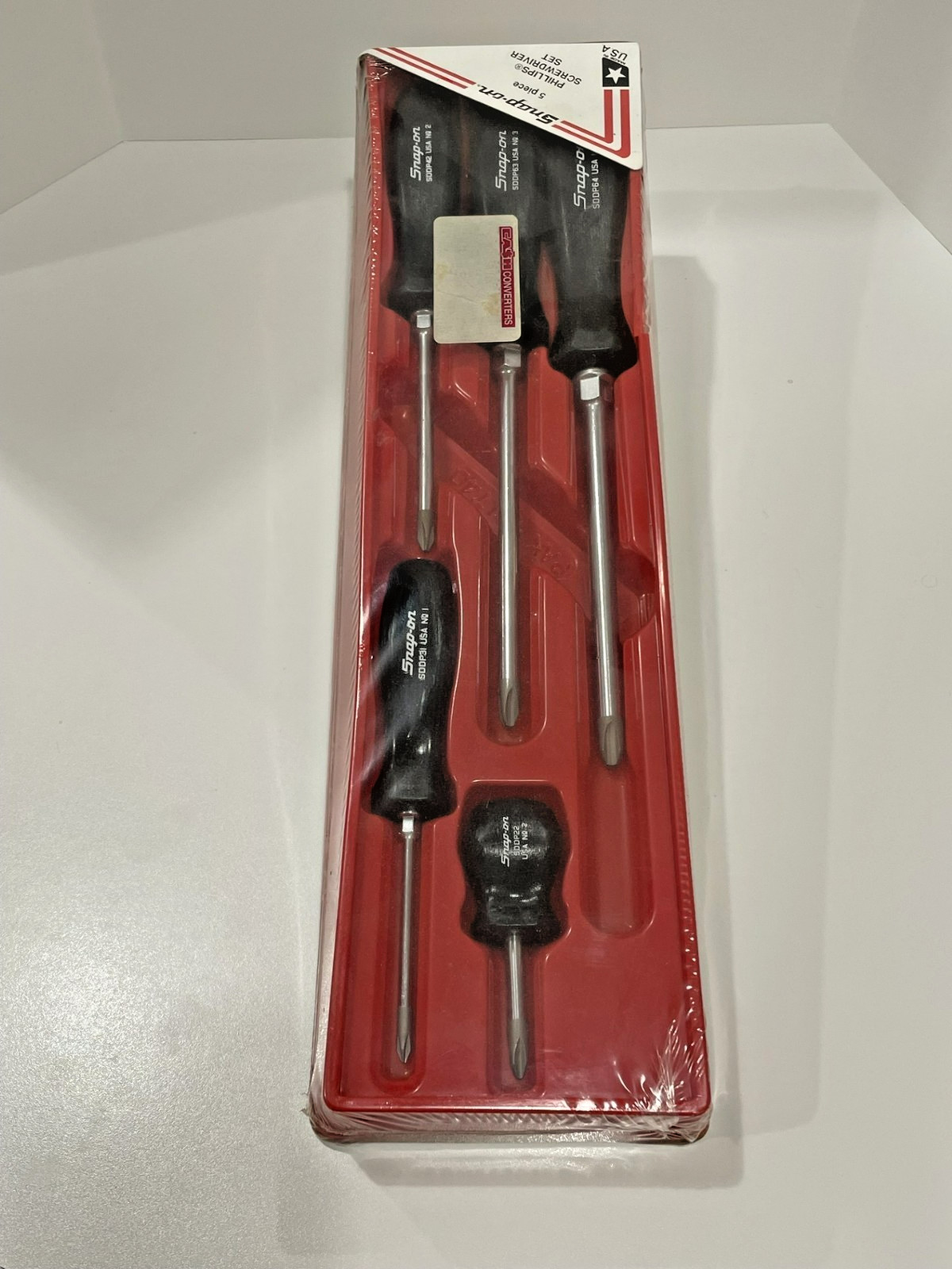 Snap-on Tools USA NEW Black 5pc PHILLIPS Hard Handle Screwdriver Set SDDP50
