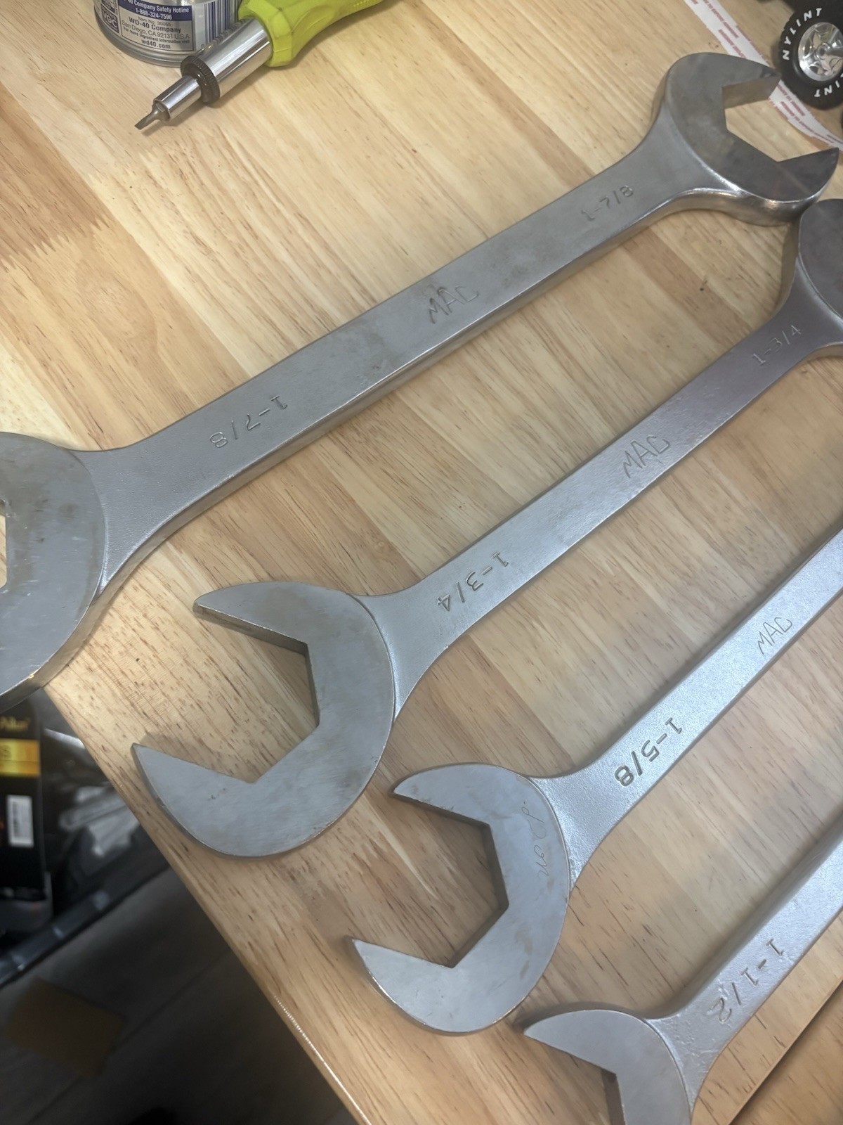 Mac Tools Large Angle Head Wrench Set 1 1/16 – 1 7/8 10 Piece Set