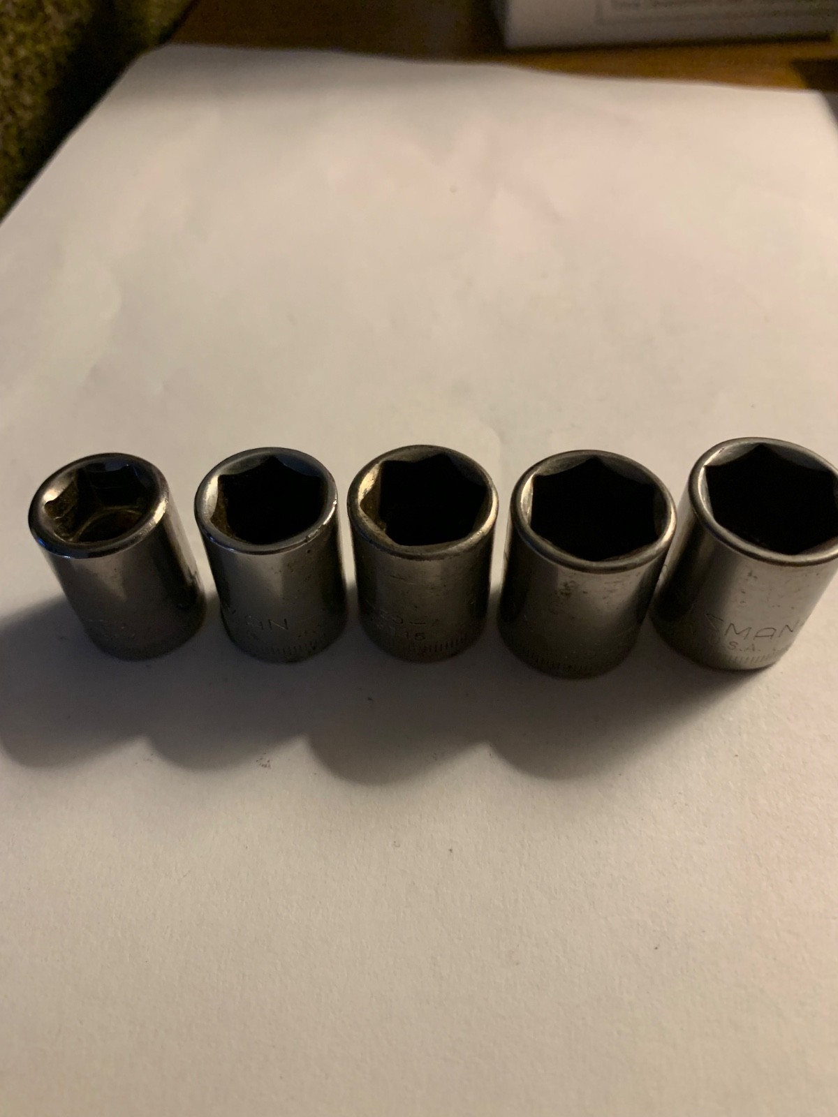 Craftsman 3/8″ Drive 6 Point Shallow Socket Metric, 11mm, 12, 13, 14, and 15mm