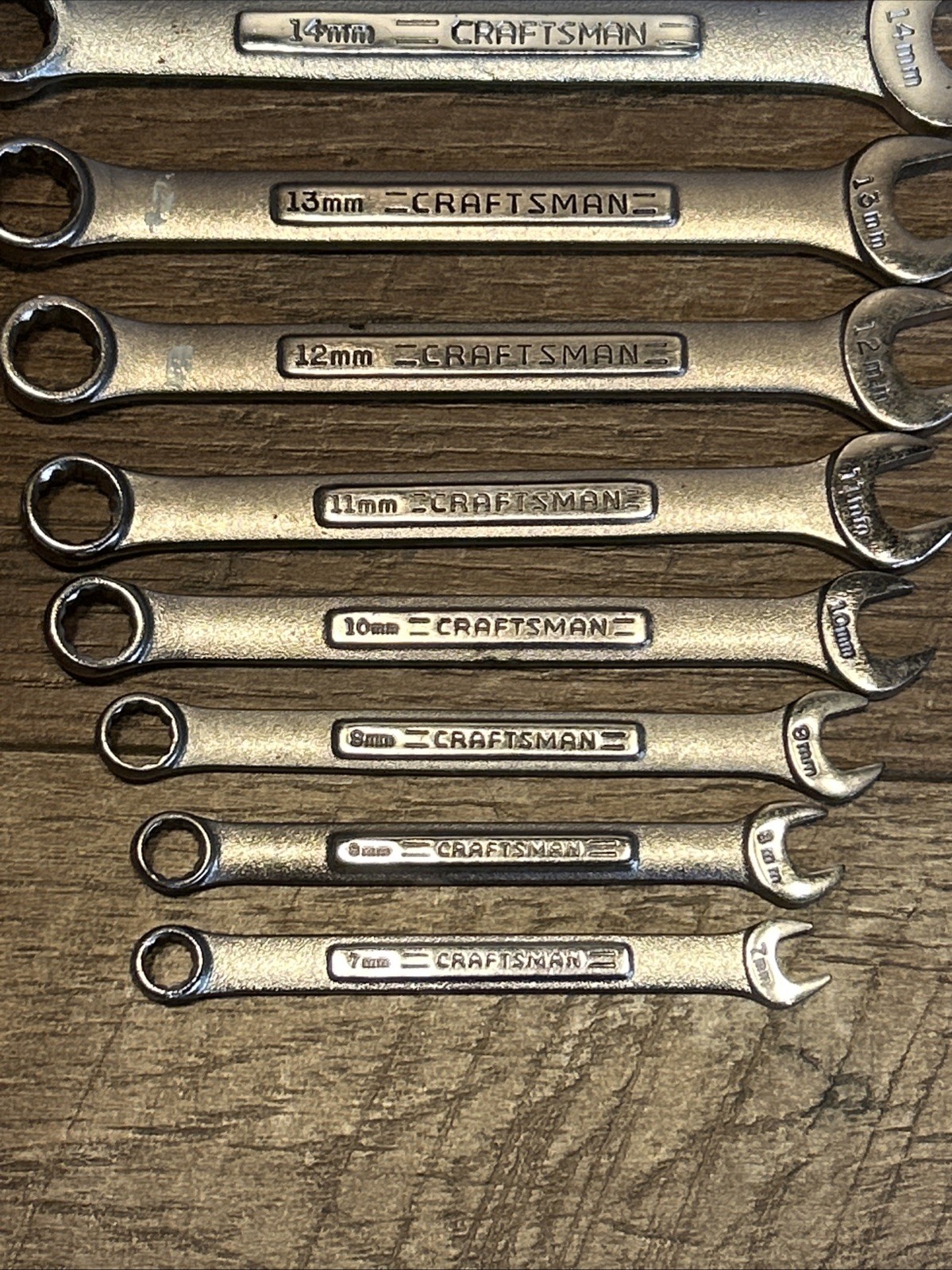 Craftsman USA VA/VV 14-pc Metric 12 Point Combination Wrench Set 7-23 mm-No 19mm