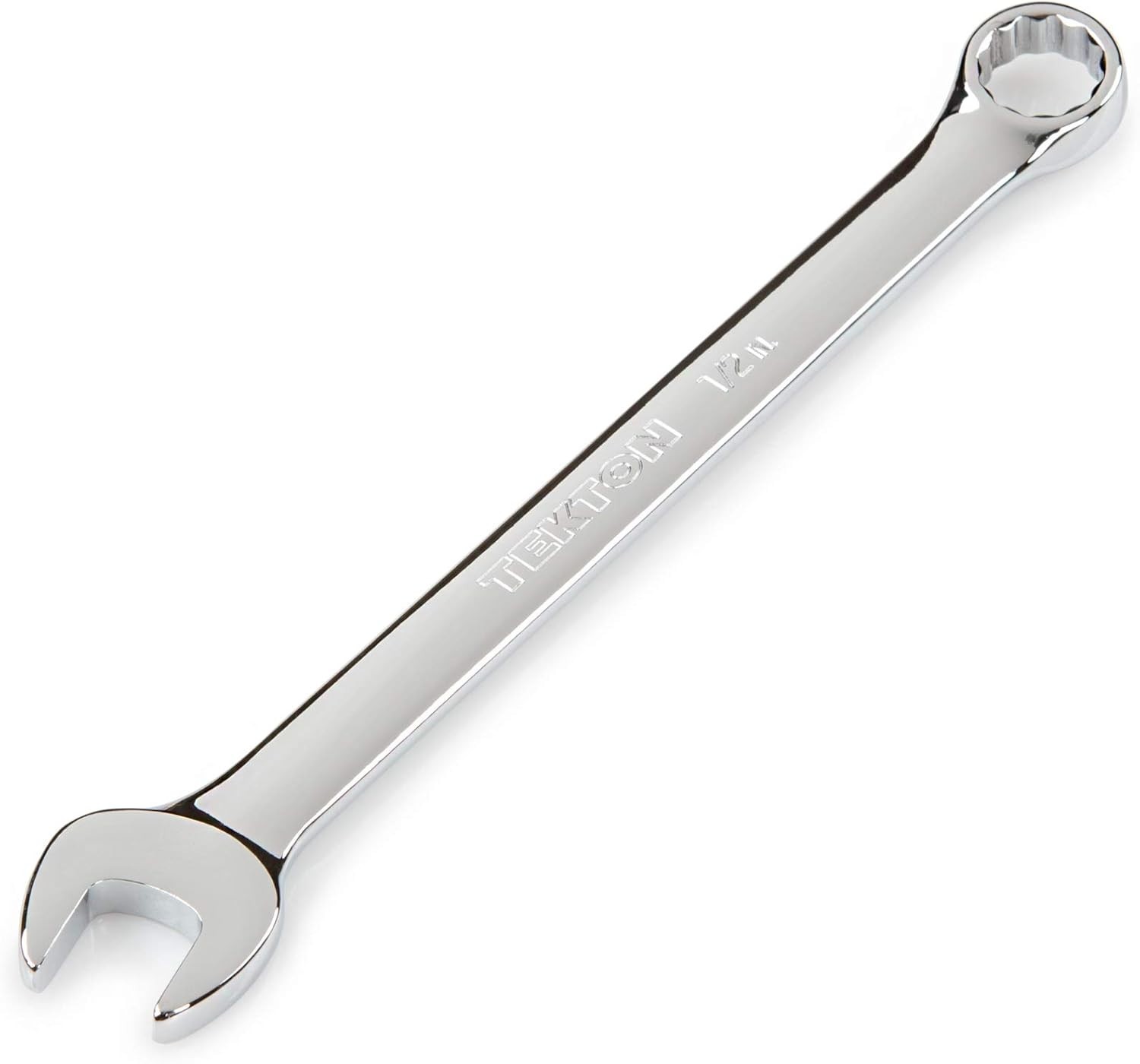 Professional 1/2 Inch Open End Combination Wrench – 12-Point, Chrome Fin.