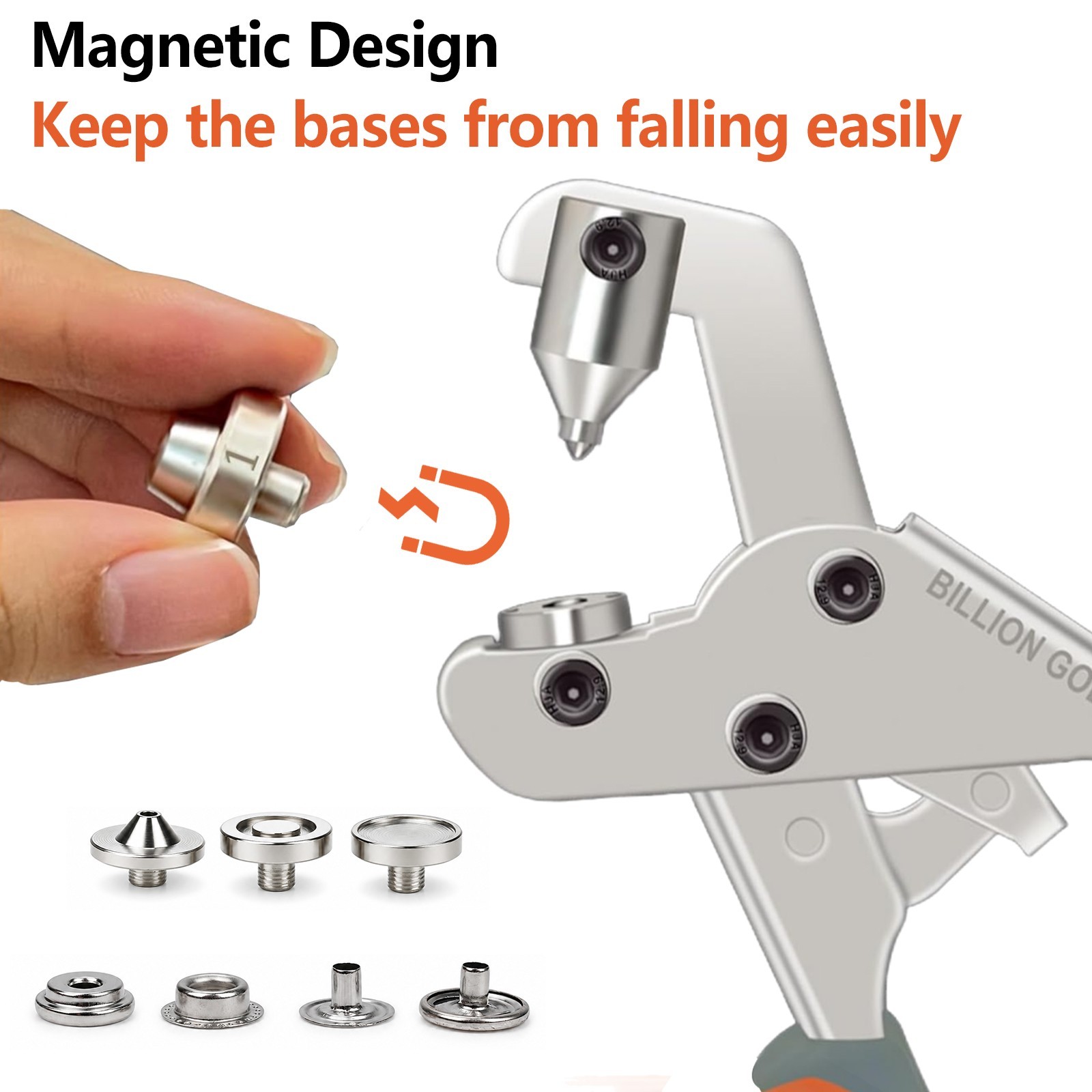 Snap Fastener Tool Kit 200pcs Marine Canvas Repair Plier Heavy Duty Grommet