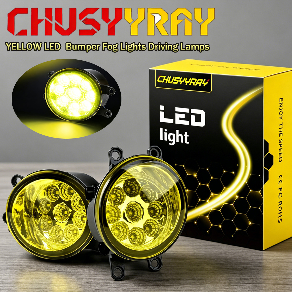 Pair LED Fog Lights Bumper Driving Lamps Bulb For TOYOTA SIENNA 2011-2020