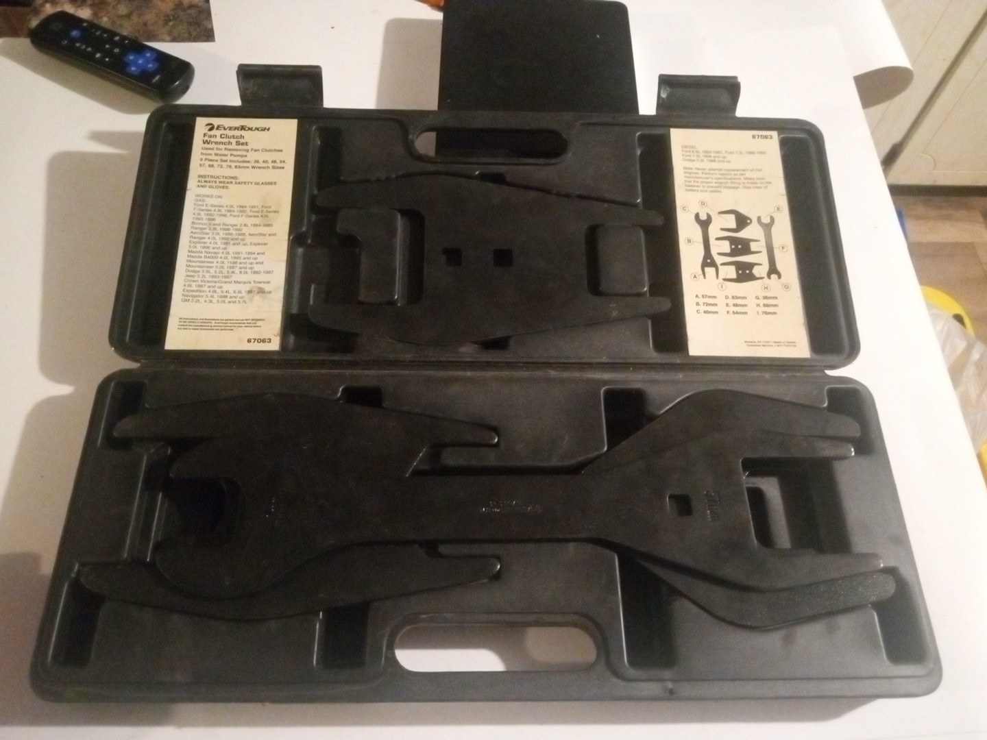 EverTough #67063 Fan Clutch Wrench Set With Case