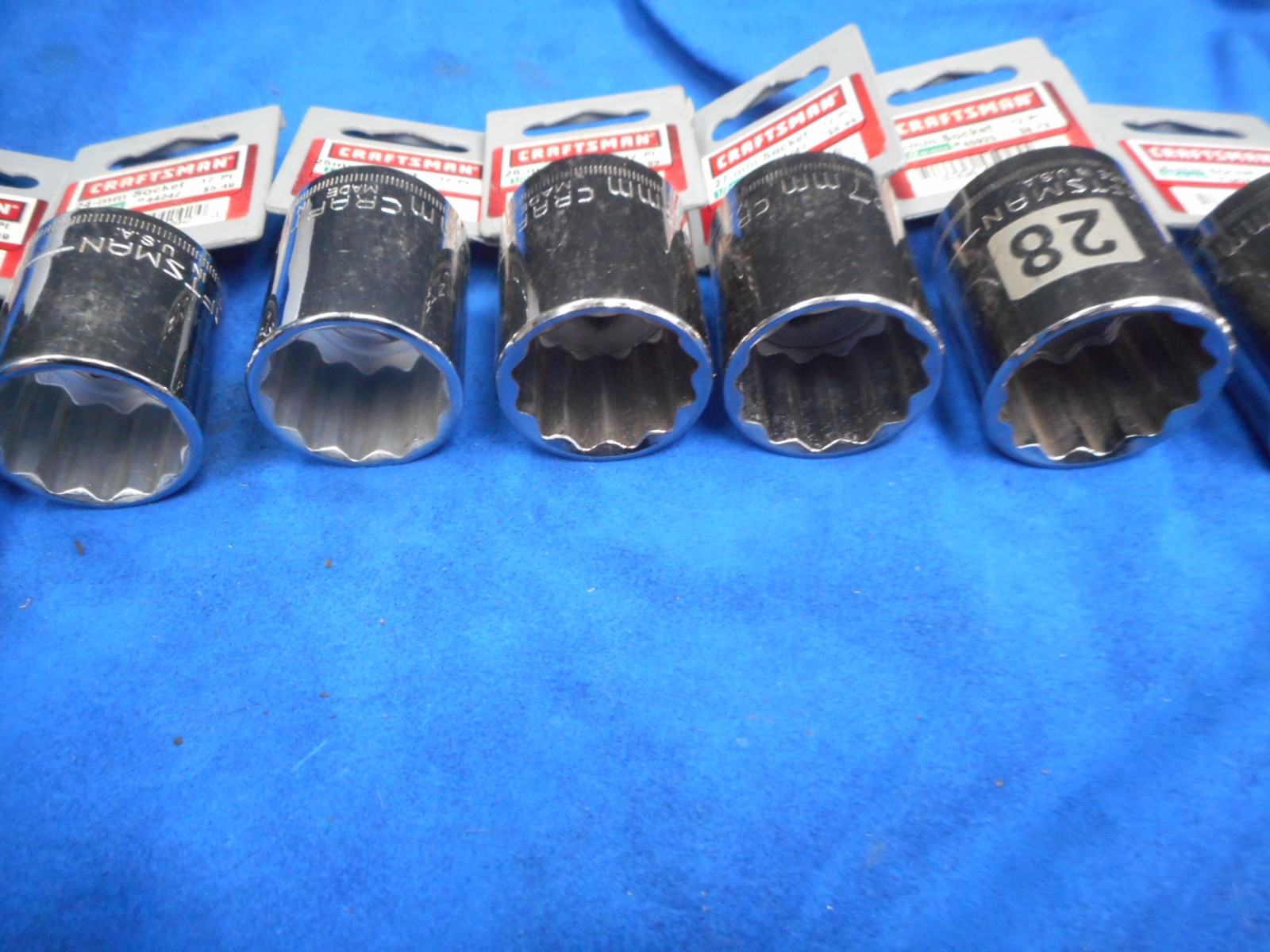 Craftsman 1/2″ drive Metric 12pt hex socket set, 21mm-30mm, NEW, Made in USA
