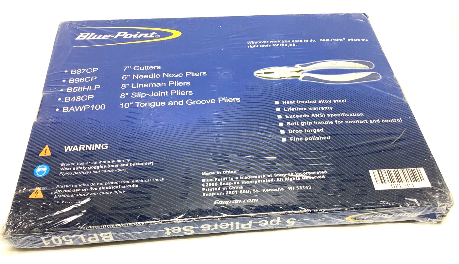 NEW Blue-Point Tools – As Sold By Snap On BPL501 5-piece Pliers & Cutters Set