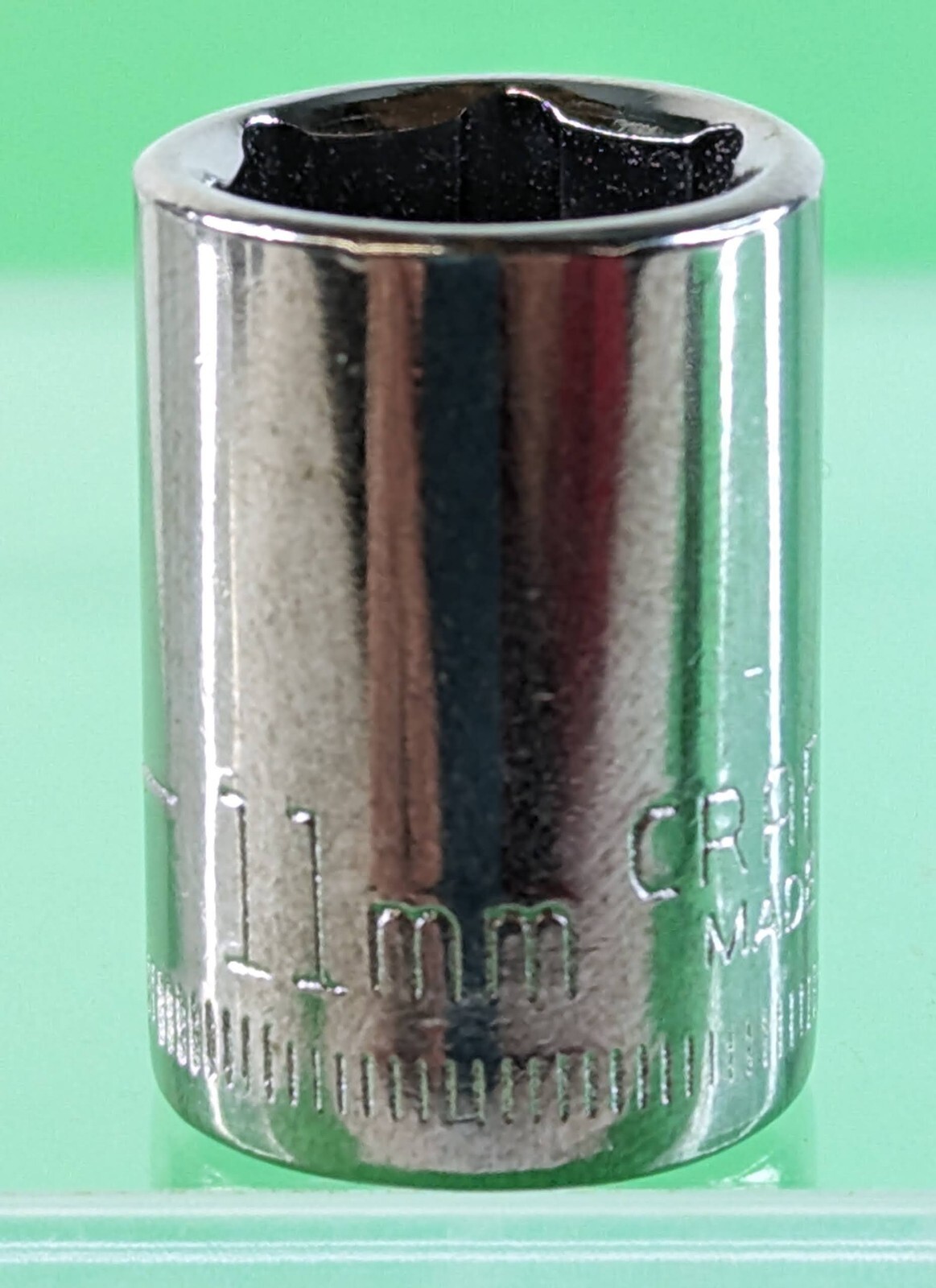 Craftsman USA 1/4in Drive 11mm Socket 6 Point Shallow Chrome Vintage 34607