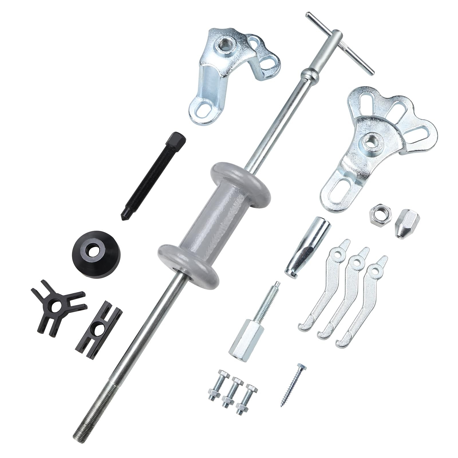 8MILELAKE 9 Way Slide Hammer Puller Set Axle Hub Wheel Bearing Dent Remover