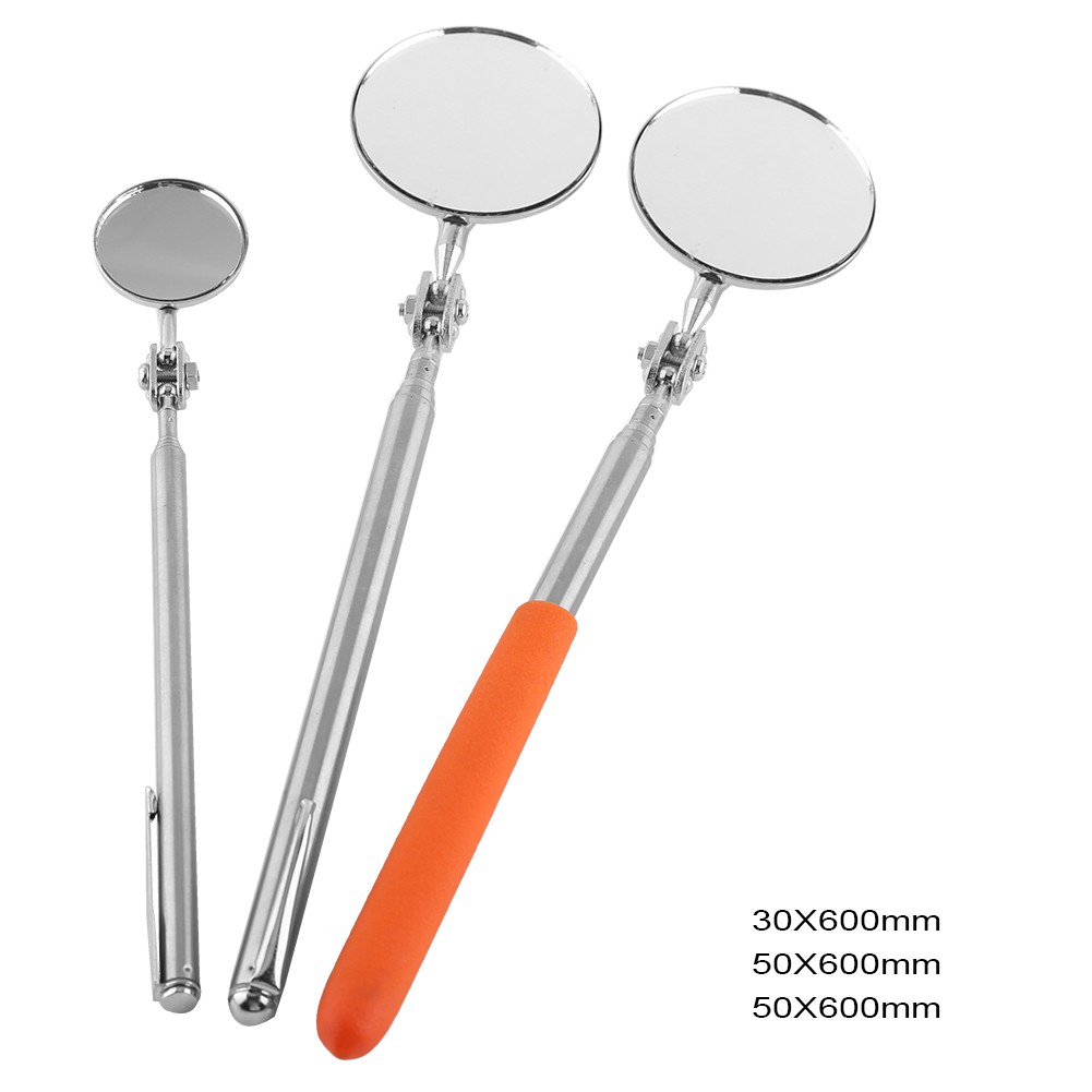 Car Telescopic Inspection Mirror Extending Detection Round Lens Hand Tool