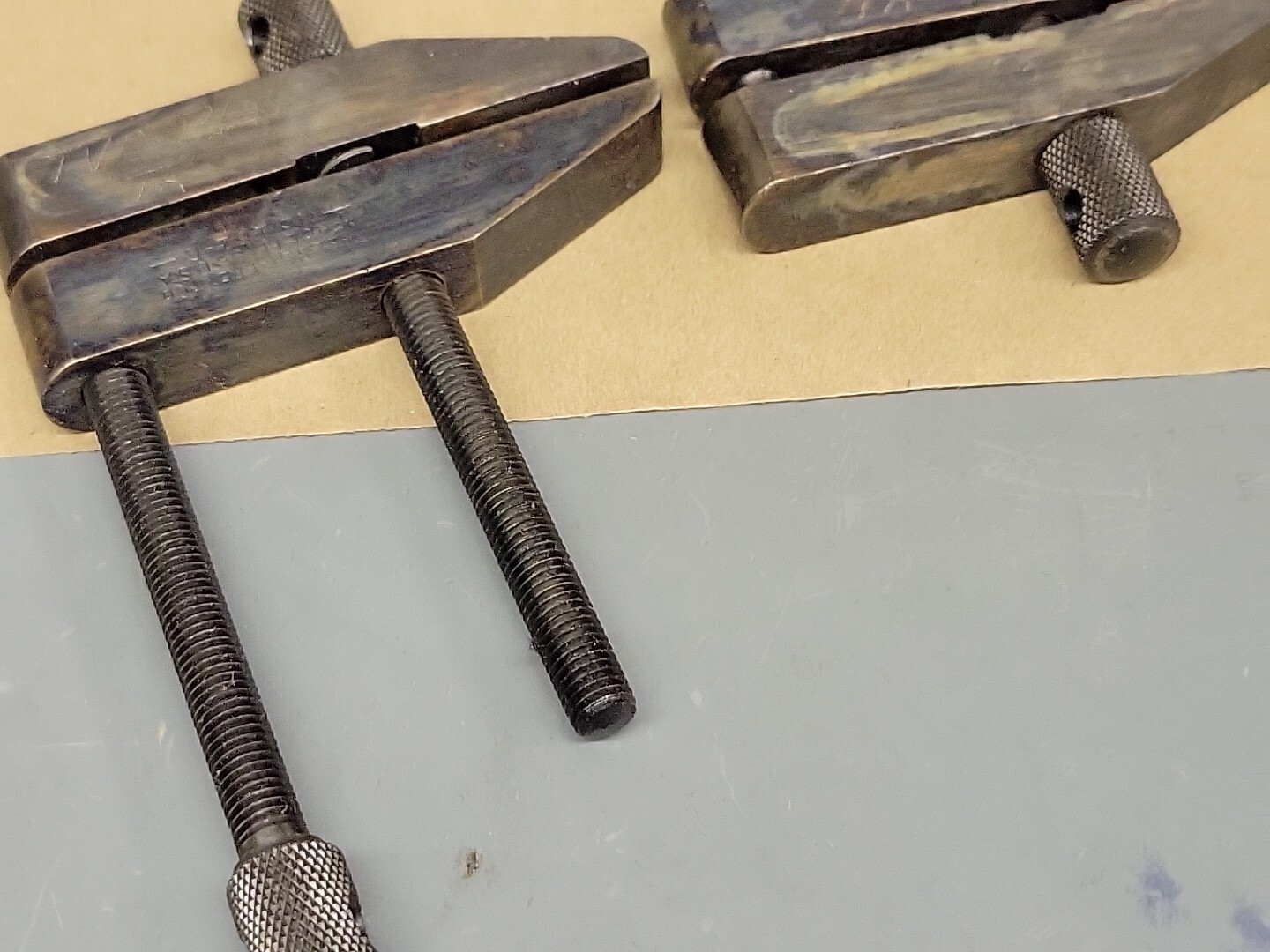 L.S. Starrett Pair 161C Toolmakers Parallel Clamps (2) Near Mint w/ Owners Mark