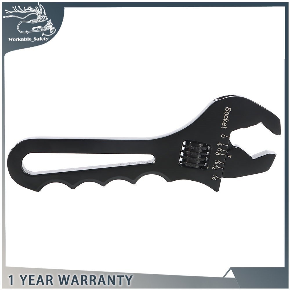 3AN-16AN Black Adjustable Wrench Aluminum Tool Spanner for Hose End Fitting