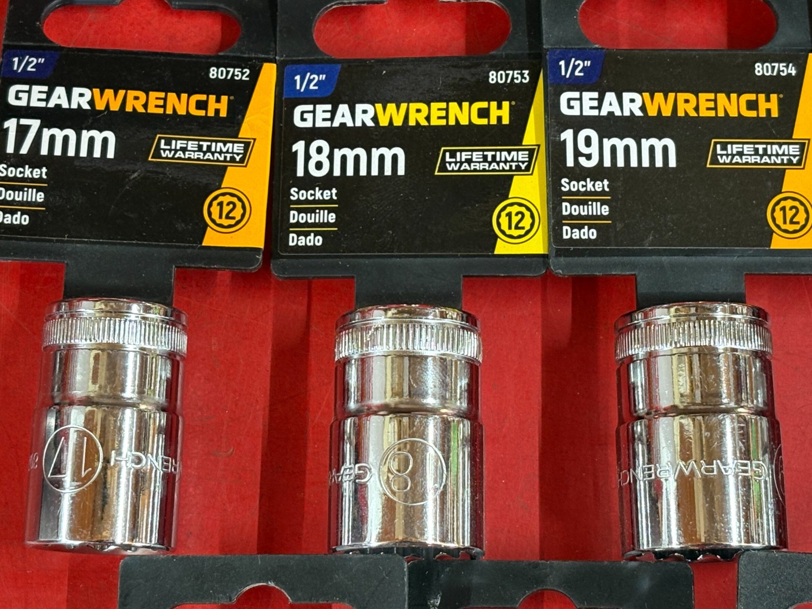 GEARWRENCH (24) PIECE 8mm-36mm 1/2″ DRIVE 12 POINT METRIC STANDARD SOCKET SET P