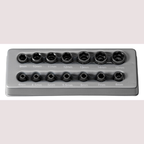 Grey Pneumatic 9714M 1/4″ Surface Drive 14 Piece Standard Metric Set