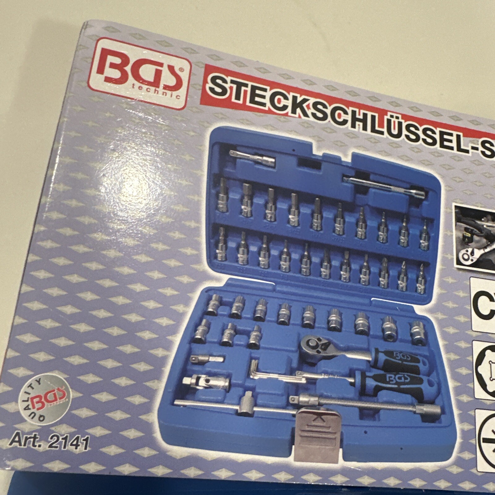 BGS 1/4″ Inch Mechanic Socket Set 46 Pc. Set SAE No. 2141 Steckschlüssel-Satz