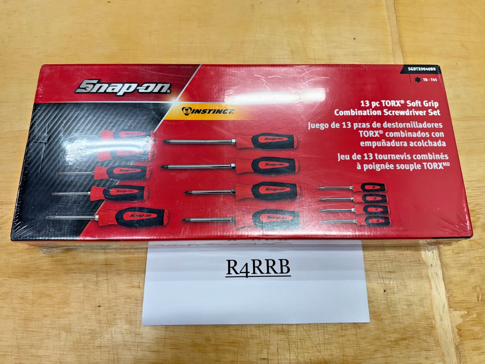 Snap-on Tools NEW 13pc RED SOFT GRIP T8 – T45 TORX Screwdriver Set SGDTX9040BR