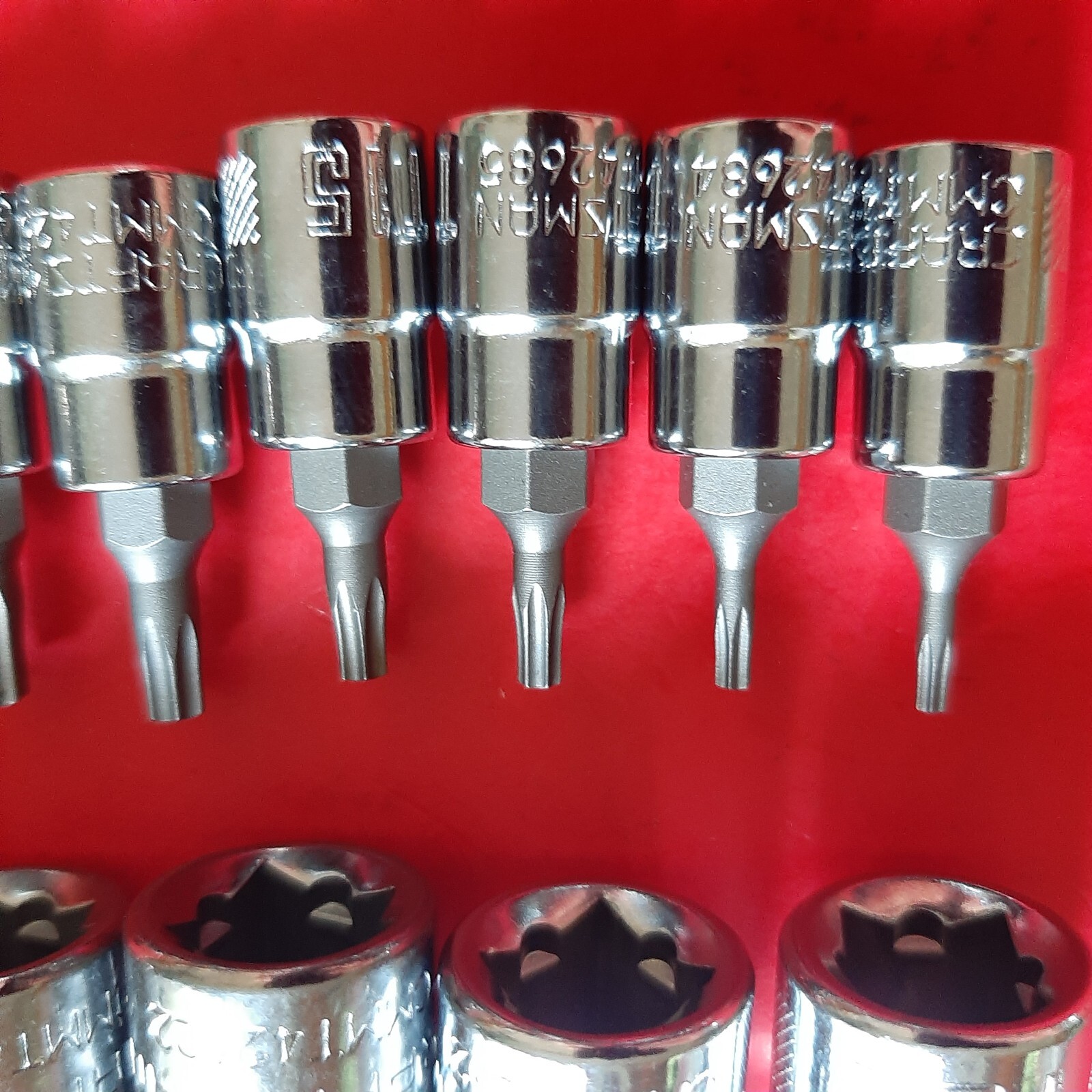 NEW CRAFTSMAN 12 Piece 1/4 & 3/8″ Drive Tamperproof Torx Bit Driver Socket Set