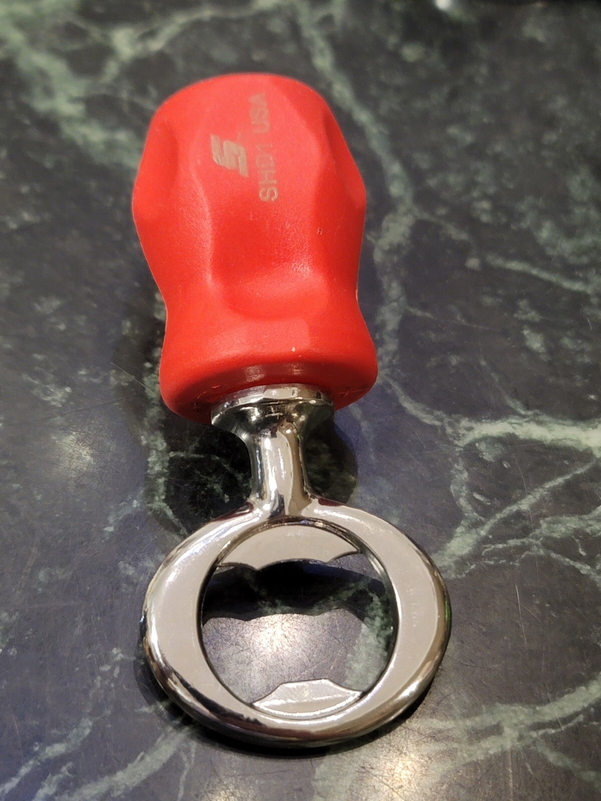 Snap-on Handle Bottle Opener STUBBY RED