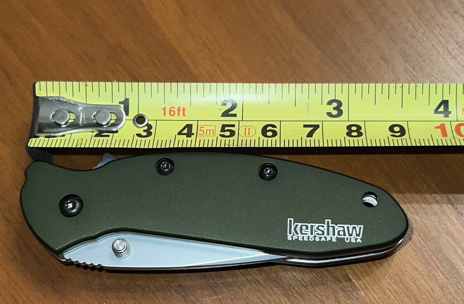 NEW! Kershaw Scallion Olive Drab 2.4” Pocket Knife (1620OL) – Ken Onion Design